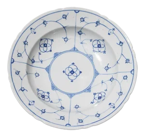 1900s German Meissen Blue and White Porcelain Deep Plate