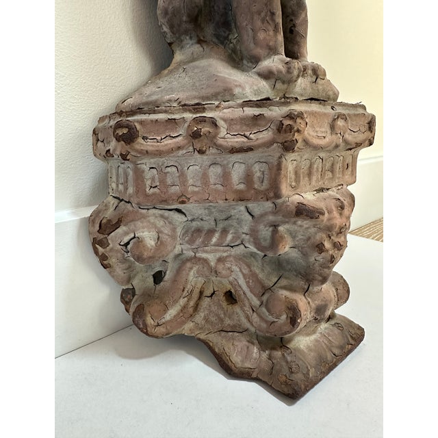 Beaux-Arts Antique Wells Fargo Winged Mountain Lion & Ram Heads Architectural Salvage Ornament For Sale - Image 3 of 8