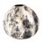 This vase boasts an unconventional round shape that plays with asymmetry, creating an eye-catching and dynamic focal point...