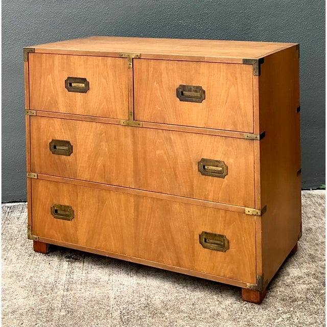 Wood Vintage Baker Wood and Metal Campaign Chest For Sale - Image 7 of 13