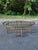 Traditional Vintage Faux Bamboo Oval Coffee Table With Brass Gallery & Glass Top For Sale - Image 3 of 4