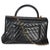 Chanel Black Chevron Aged Calfskin Large Coco Top Handle Bag For Sale - Image 4 of 8