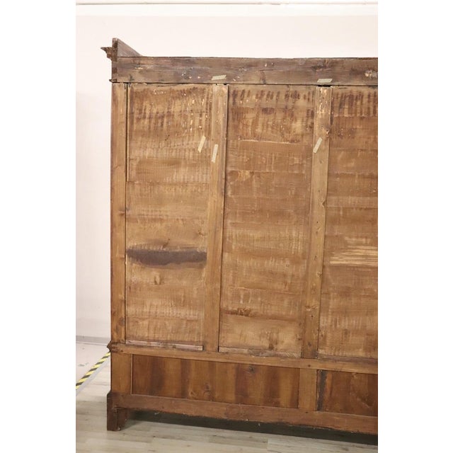 Large Antique 19th Century 4-Door Wardrobe in Walnut For Sale - Image 14 of 17