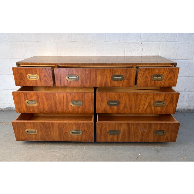 Vintage "Campaigner" Style Dresser by Dixie Furniture For Sale - Image 10 of 18