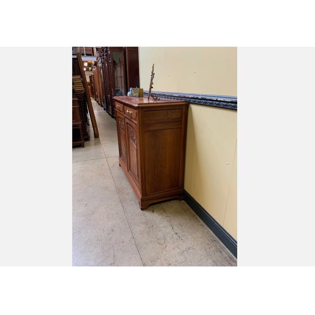 Wood Antique Art Nouveau Walnut Sideboard, 1910 For Sale - Image 7 of 13