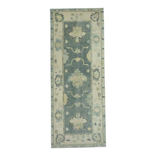 Turkish Oushak Rug 3'11" x 10' #18035 For Sale