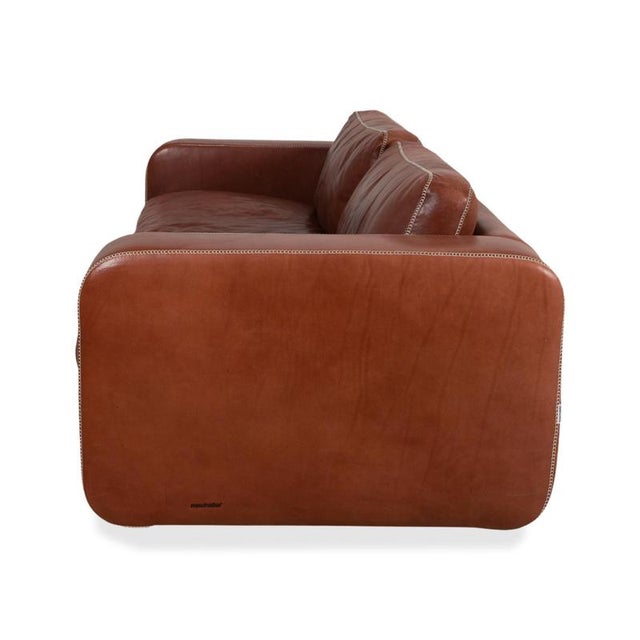 Three-Seater Leather Brown Couch from Machalke Valentino For Sale - Image 18 of 18