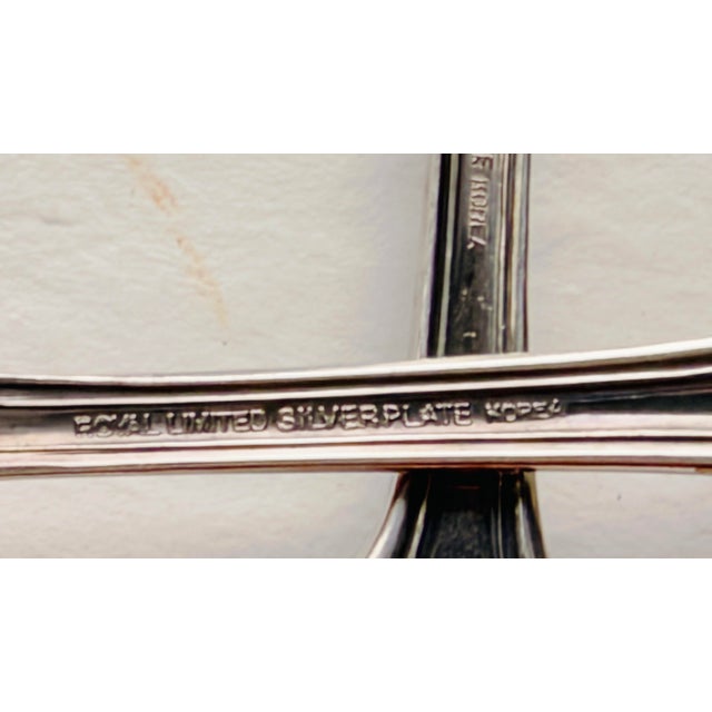 80's Royal Limited Silver Plated Shell Pattern Flatware S/3 For Sale - Image 4 of 4