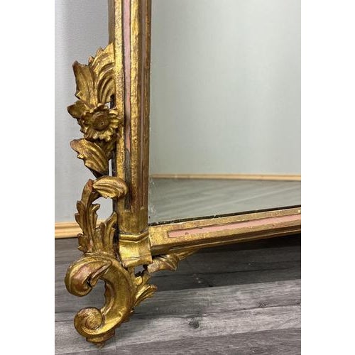 Vintage French Style Carved Wall Mirror with Ornate Frame For Sale - Image 11 of 16