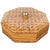 Acrylic Wicker Wood & Brass Octagonal Box by Christian Dior, France, 1970s For Sale - Image 10 of 10