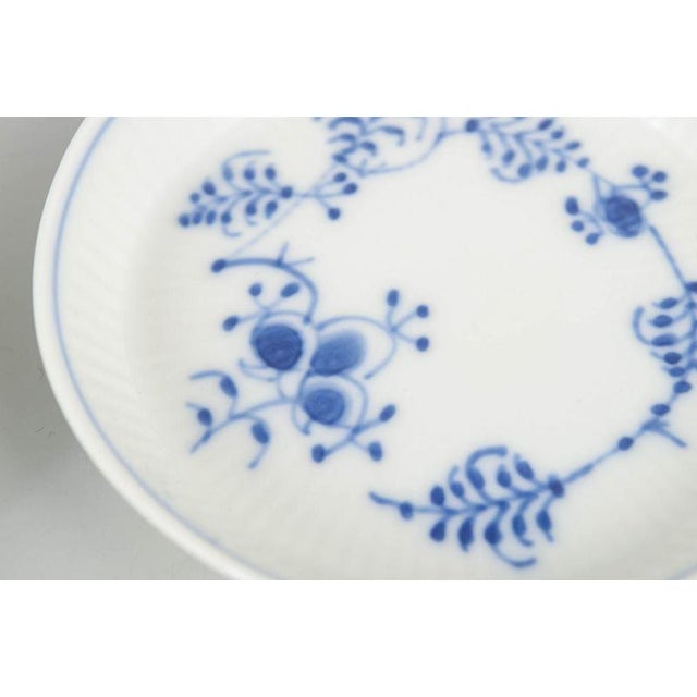 Blue Fluted Plain Bottle Coasters from Royal Copenhagen, 1980s, Set of 2 For Sale - Image 3 of 5
