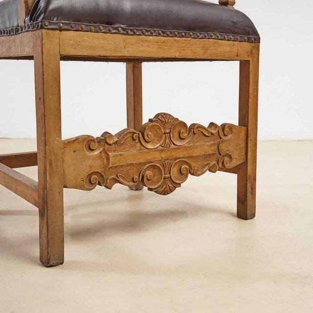 Wooden Armchair, Early 1900s For Sale - Image 5 of 7