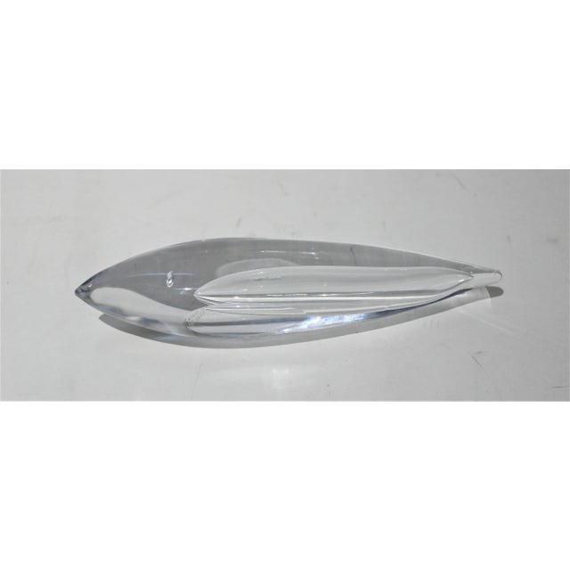 Mid-Century Modern Mid-Century Modern Kosta Streamlined Glass Fish, Signed, Paperweight or Figurine For Sale - Image 3 of 12