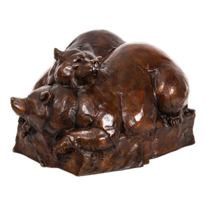 American Western Modernist Bronze Sculpture “Après La Danse" (1999), Dan Ostermiller