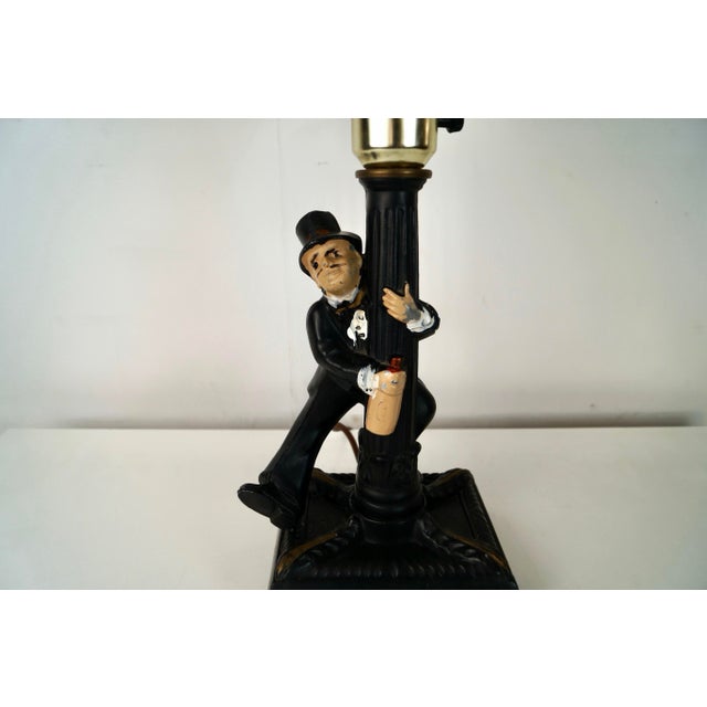 1950’s Mid-Century Charlie Chaplin Bar Table Lamp For Sale - Image 10 of 12