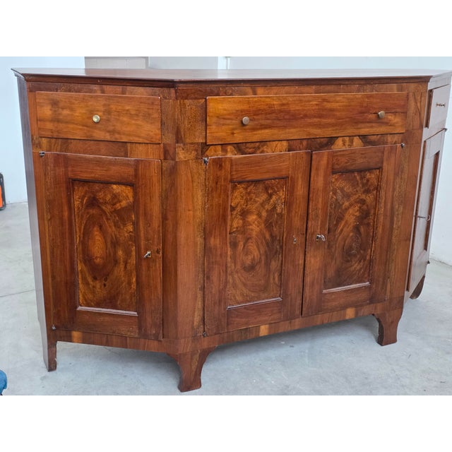 Large Antique Italian Walnut Sideboard, 1820 For Sale - Image 17 of 18