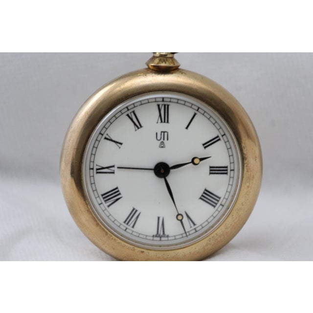 Gold Pocket Watch Desk Clock, 1960s For Sale - Image 16 of 17
