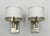 2020s Paul Marra Designs Polished Nickel & Linen Wall Sconces - a Pair For Sale - Image 5 of 18