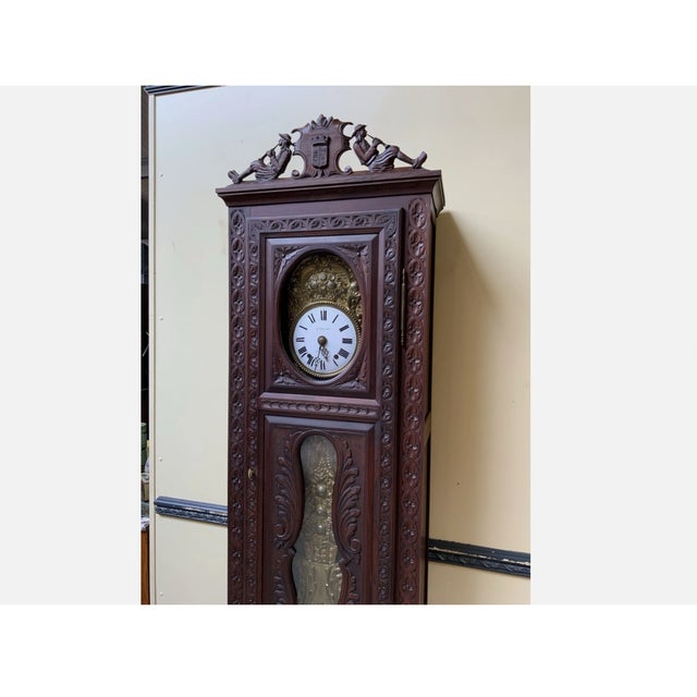 Antique Breton Grandfather Clock, 1880 For Sale - Image 6 of 13