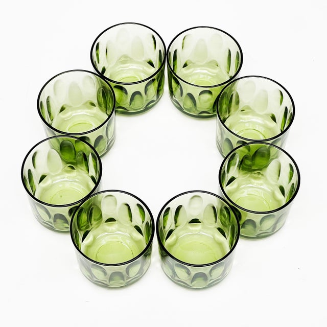 Sip in mid century style with this 8 piece set by Hazel Atlas! Hailing from the 1960's it features their Avocado Green...