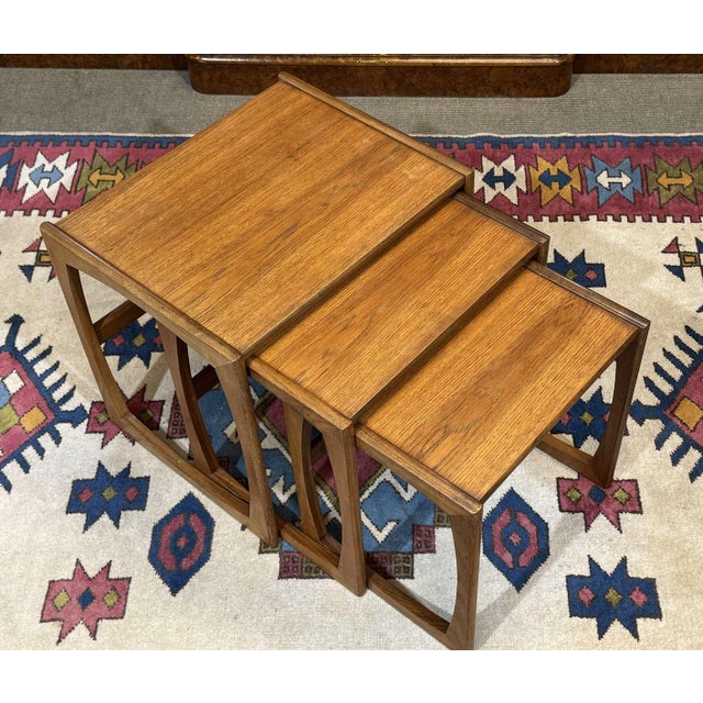 English Nesting Tables in Teak from G-Plan, 1970s, Set of 3 For Sale - Image 11 of 12