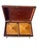 n elegant English Georgian mahogany tea caddy dating to circa 1800. The rectangular case is beautifully figured and...