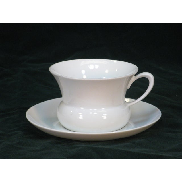 1930s Art Deco Demitasse / Tea, Lunch Set 4 Place Setting, White Porcelain p.a.l.t. Czecho-Slovakia For Sale - Image 13 of 18