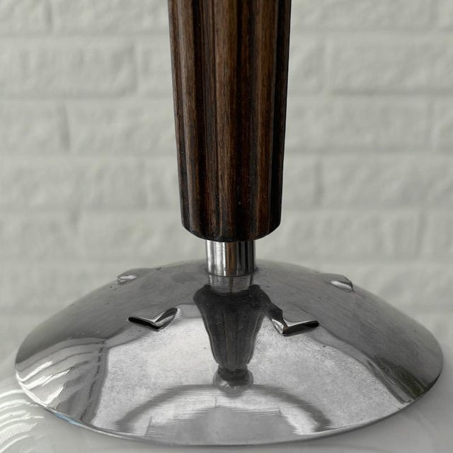 Wood Art Deco Pendant Lamp in Opal Glass and Birch, Sweden, 1930s For Sale - Image 7 of 11
