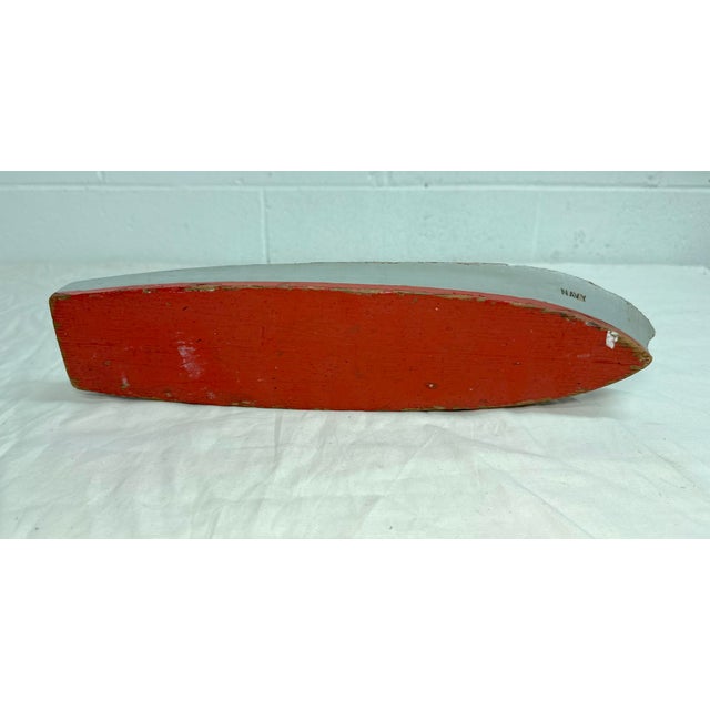 Vintage 1940s Handmade Wood Keystone Manufacturing Company Usn Battleship Model For Sale - Image 12 of 13