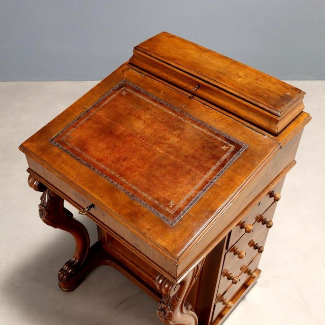 Walnut Davemport Writing Desk For Sale - Image 4 of 9