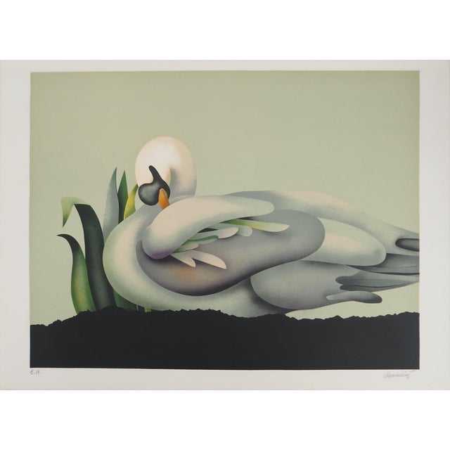 Jean-Paul Donadini, Le cygne assoupi, Lithograph For Sale - Image 8 of 8