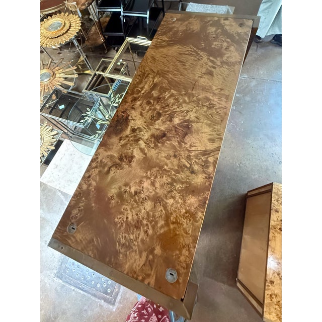 Italian Bookcase or Display Cabinet of Burr Sycamore - Two Available For Sale - Image 12 of 18