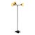 1950s Mid-Century Modern Metal Floor Lamp With 3 Adjustable Gooseneck Shades For Sale