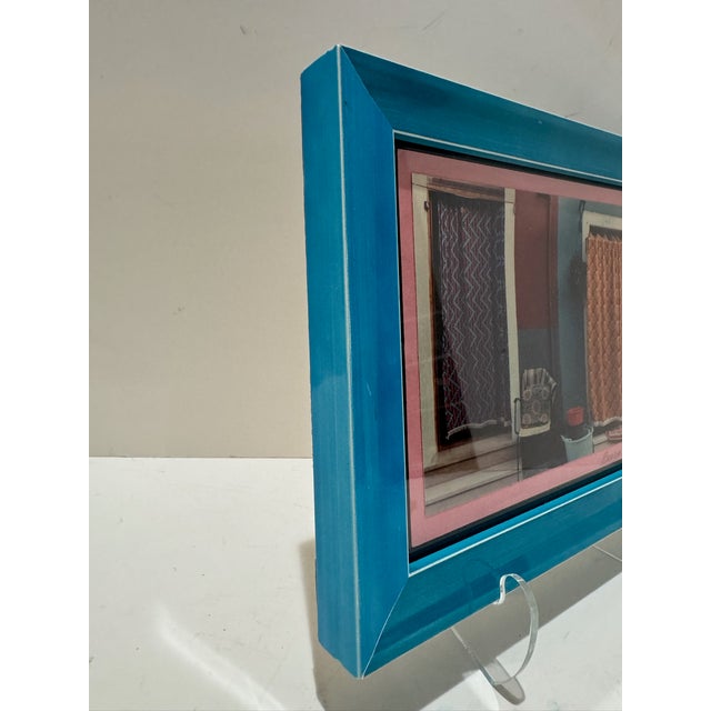 1980s Signed 1983 Burano Italy Colorful Doorways Art Photography Framed For Sale - Image 5 of 7