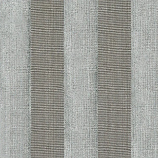 Contemporary Schumacher Cunard Strie Velvet Fabric In Ice For Sale - Image 3 of 4