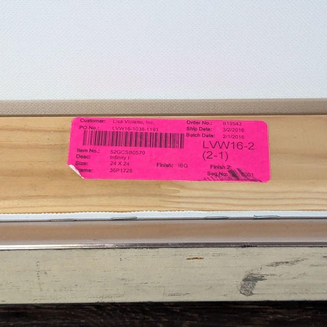 2010s Modern Abstract Black and White Framed Painting For Sale - Image 5 of 5