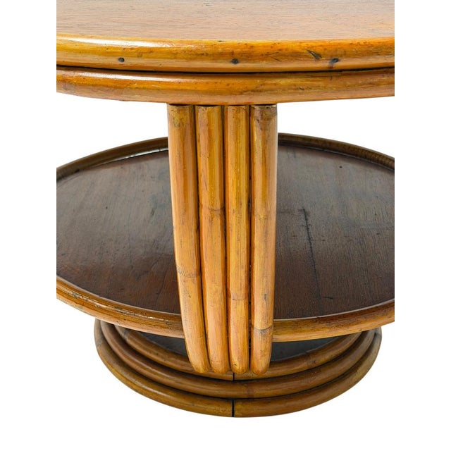 Mid-Century Modern Two-Tier Side Table in the style of Paul Frankl, 1950s For Sale - Image 6 of 11