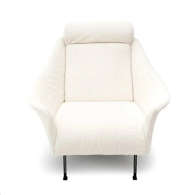 Metal White Bouclé Armchairs, 1950s, Set of 2 For Sale - Image 7 of 16