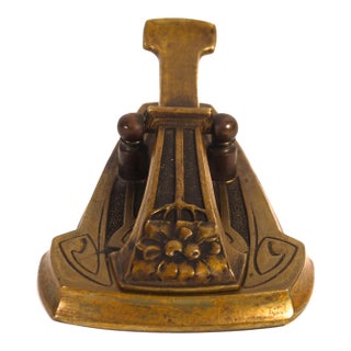 Antique Art Nouveau Brass Paper Clip Desk Decor For Sale