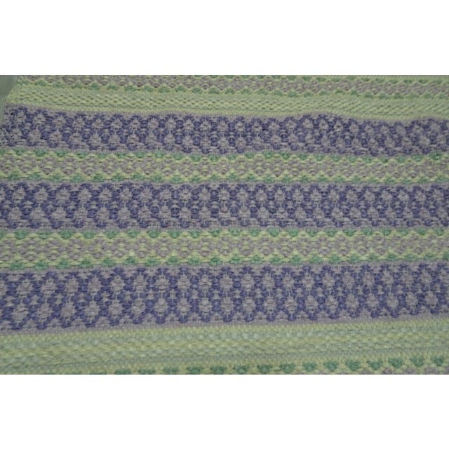 Mid-Century Modern Rag Rug Swedish Mid Century Vinyl For Sale - Image 3 of 7