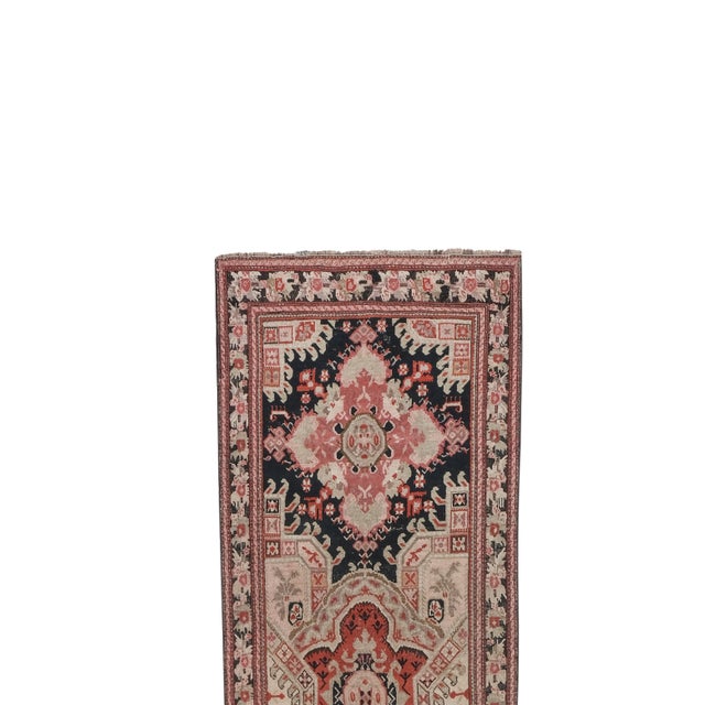 Neoclassical Style Vintage Turkish Oushak Runner, Extra-Long Hallway Runner 3'6'' X 18'4'' 42'' x 220'' / 107 x 558 cm...