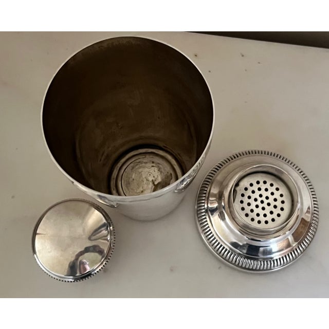 Large French Silverplate Cocktail Shaker, C. 1930's For Sale - Image 4 of 10