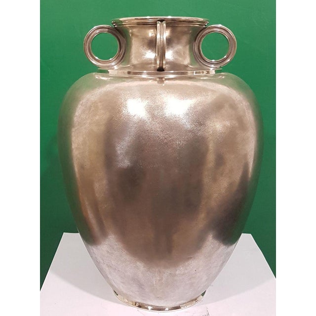 Italian Silver Vase by Mario Buccellati, 1940s For Sale - Image 3 of 4