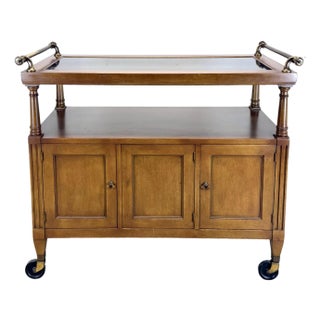 Mid Century Era Regency Rolling Bar Cabinet / Cart / Server For Sale