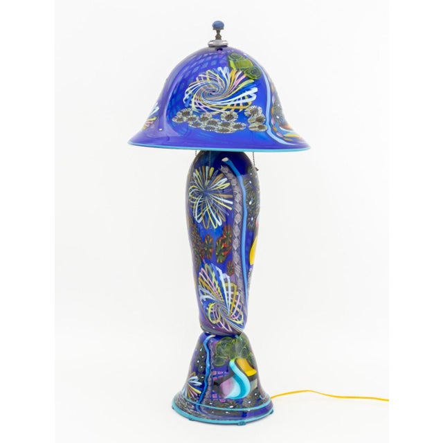 Glass Michael Angelo Menconi Art Glass Table Lamp, 2006 For Sale - Image 7 of 12