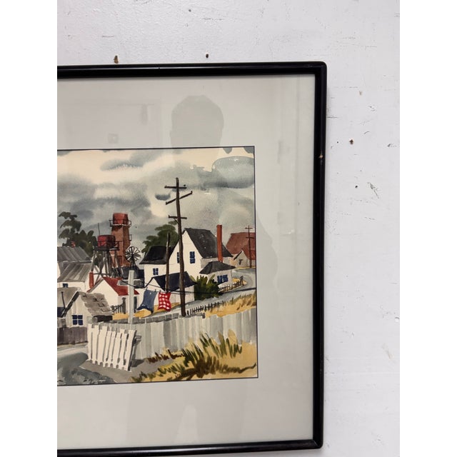 M. B. Pritchard Mendocino Framed Watercolor, Circa 1996 For Sale In San Francisco - Image 6 of 12