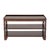 David Iatesta mahogany console table featuring a rich, dark wood finish, three spacious tiers, and distinctive X-form...