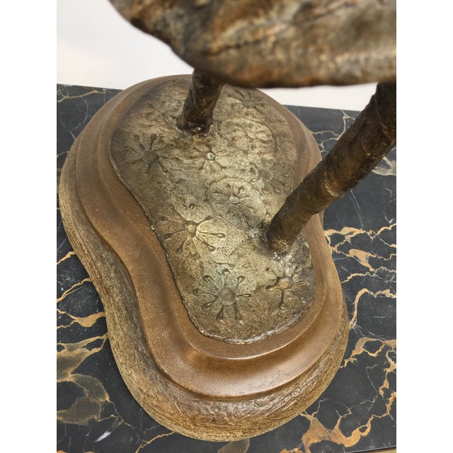 MCM Mixed Media Sculpture Art Figure Statue in Long Dress Garb With Hat and Long Hair For Sale - Image 11 of 12