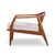 Wood Milo Baughman for Thayer Coggin Mid Century Walnut Horseshoe Lounge Chairs - Pair For Sale - Image 7 of 12