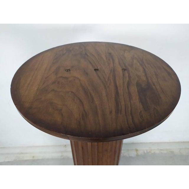 Tan Vintage Brown Walnut Column For Sale - Image 8 of 17